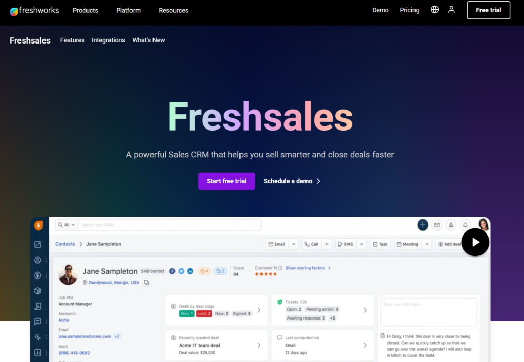 Freshsales by Freshworks CRM