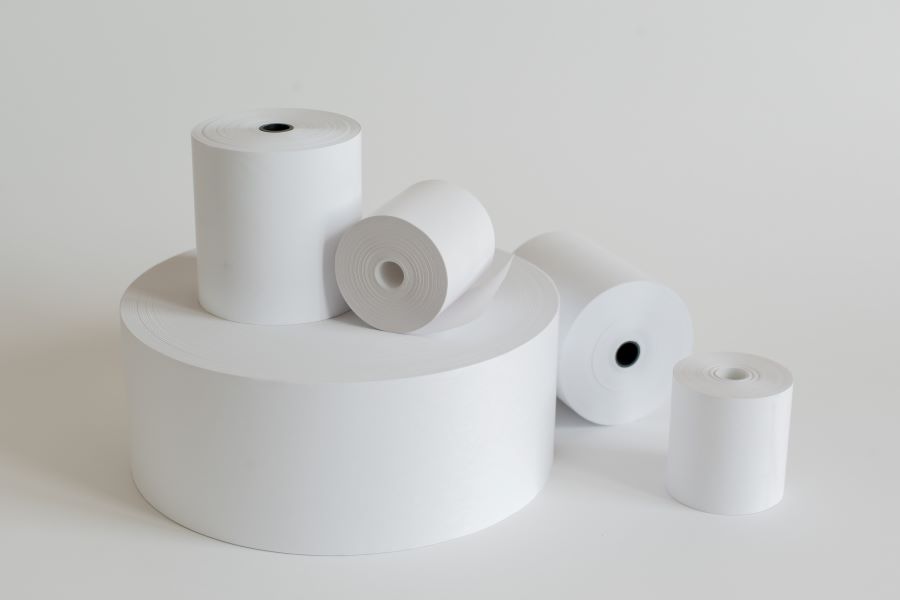 Different sizes of Receipt paper rolls