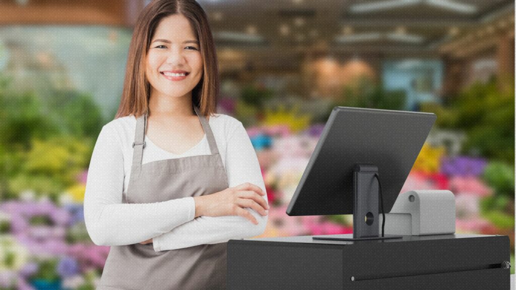 Retail point of sale system working with cashier