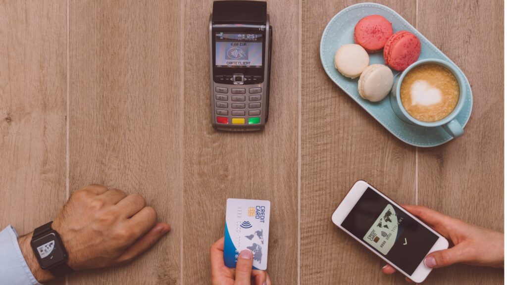 POS, Credit Card, Pay by Phone or Pay using smartwatch 