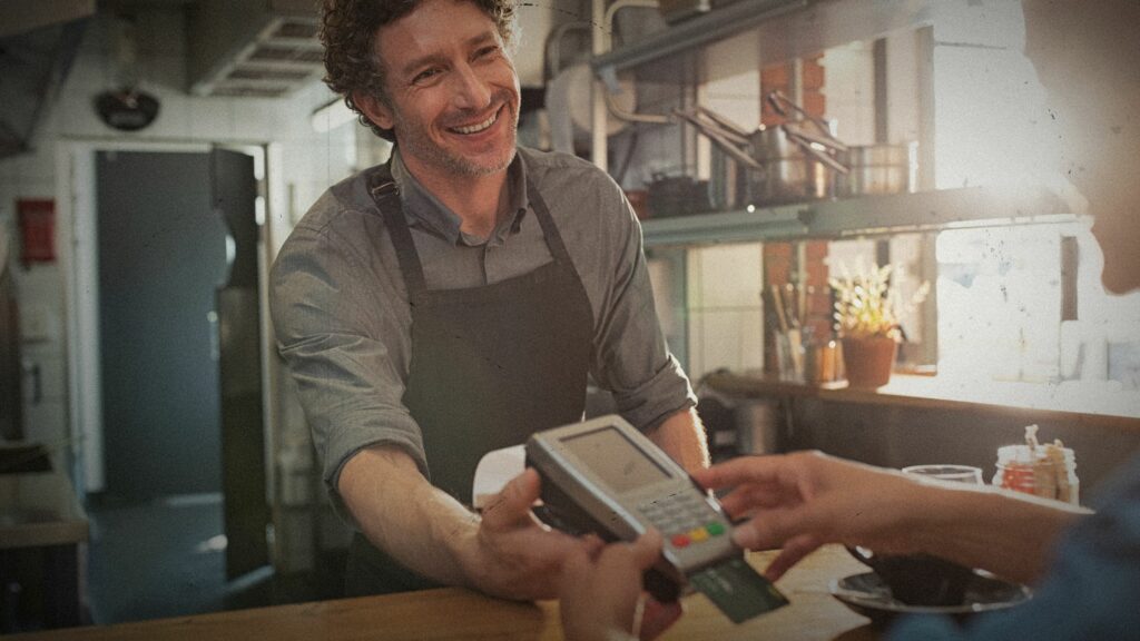 Waiter Accepting Payment by Card